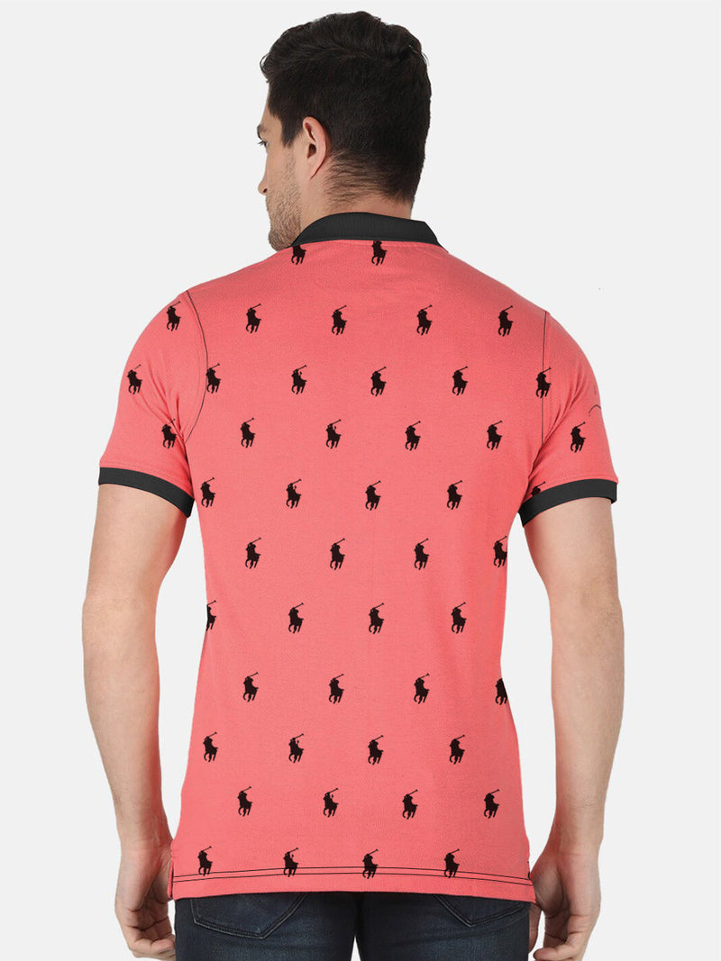 Summer Polo Shirt For Men-Dark Pink-AN3958