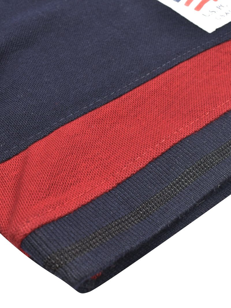 U.S Polo Assn. P.Q Half Sleeve Polo Shirt For Men-Red & Navy-BR13125