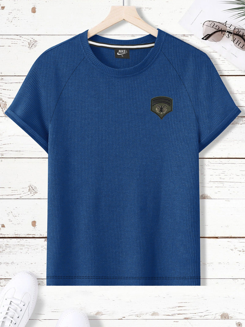 NK Thermal Under Jacket Raglan Sleeve Half Sleeve Shirt For Men-Blue-RT2312