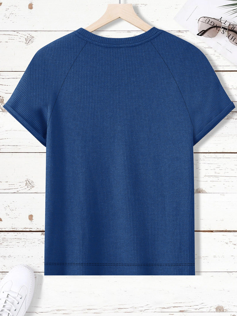 NK Thermal Under Jacket Raglan Sleeve Half Sleeve Shirt For Men-Blue-RT2312