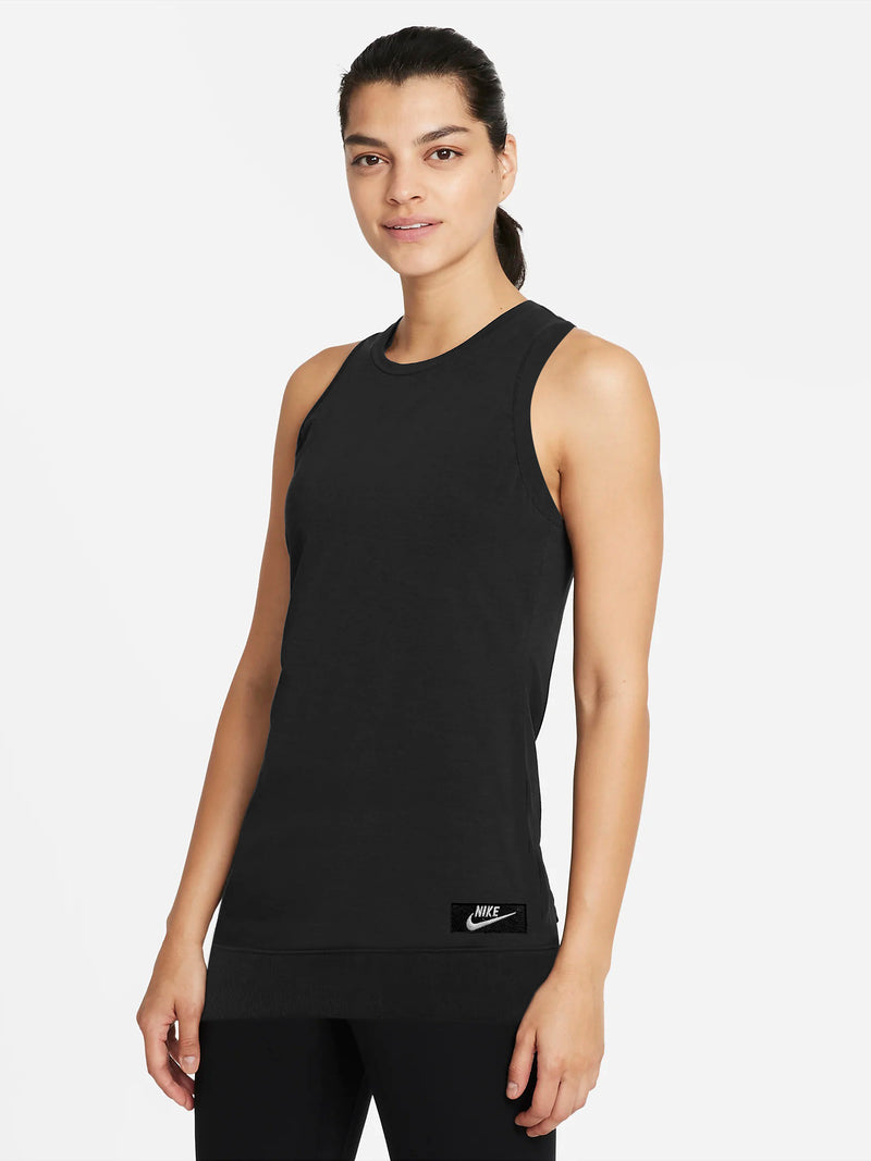 NK Terry Fleece Sleeveless Sweatshirt For Ladies-Black-RT1398