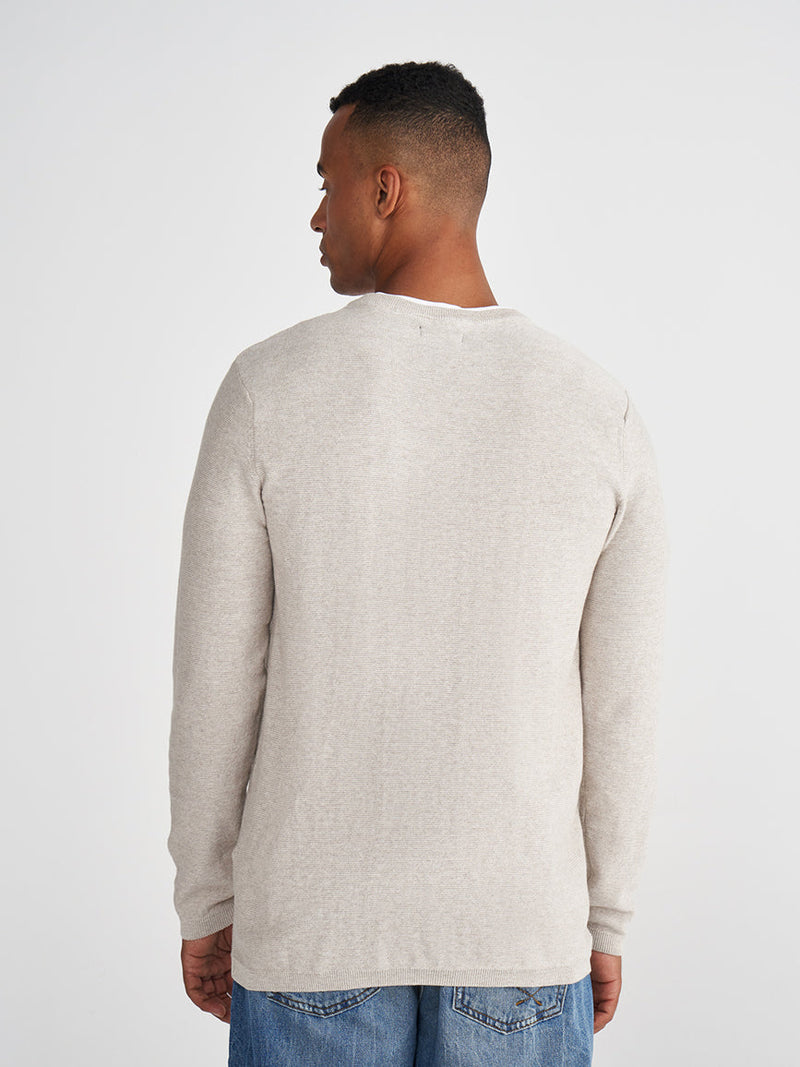 Full Fashion Henley Collar Wool Sweater For Men-Off White-RT2248