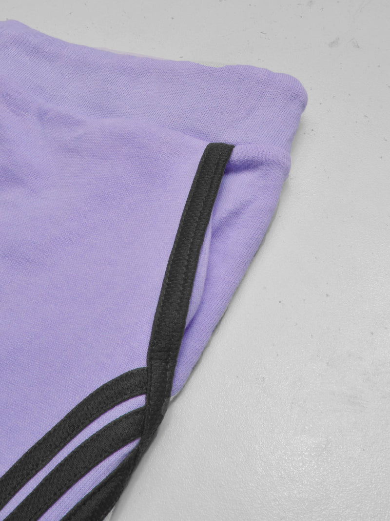 Summer Jersey Terry Slim Fit Bermuda Short For Men-Light Purple with Stripes-RT2435