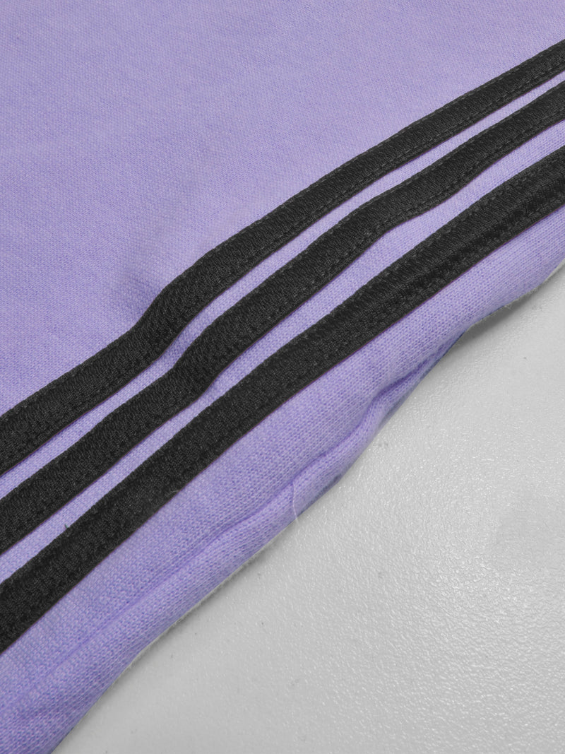 Summer Jersey Terry Slim Fit Bermuda Short For Men-Light Purple with Stripes-RT2435