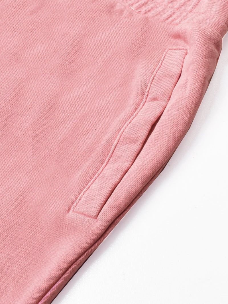 Premium Quality Terry Fleece Slim Fit Jogger Trouser For Men-Pink Faded-BR14327