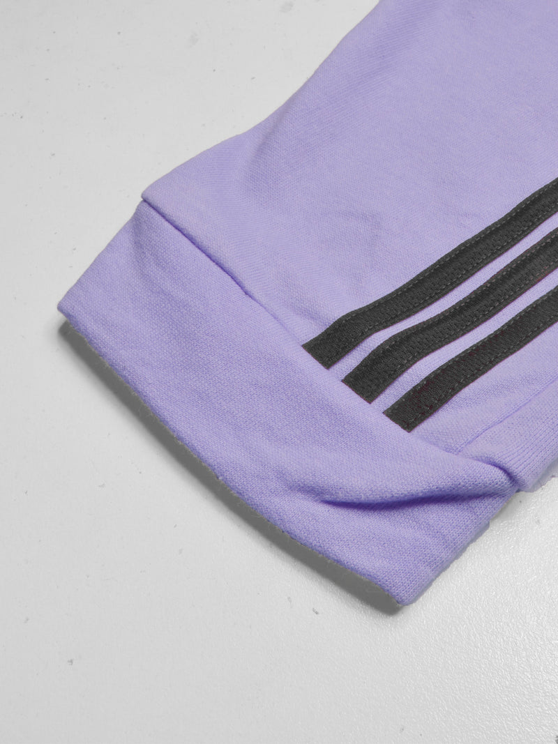 Summer Jersey Terry Slim Fit Bermuda Short For Men-Light Purple with Stripes-RT2435