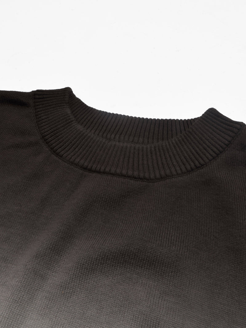 Sixteen Fashion Wool Crew Neck Sweater For Women-Olive with Allover Faded-RT2277