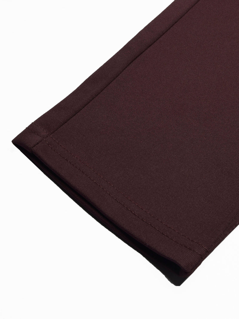 Louis Vicaci Interlock Stretchy Slim Fit Pent For Men-Maroon-RT2438