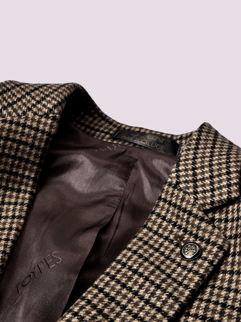Oxen Premium Slim Fit Checked Blazer For Men-BR14269