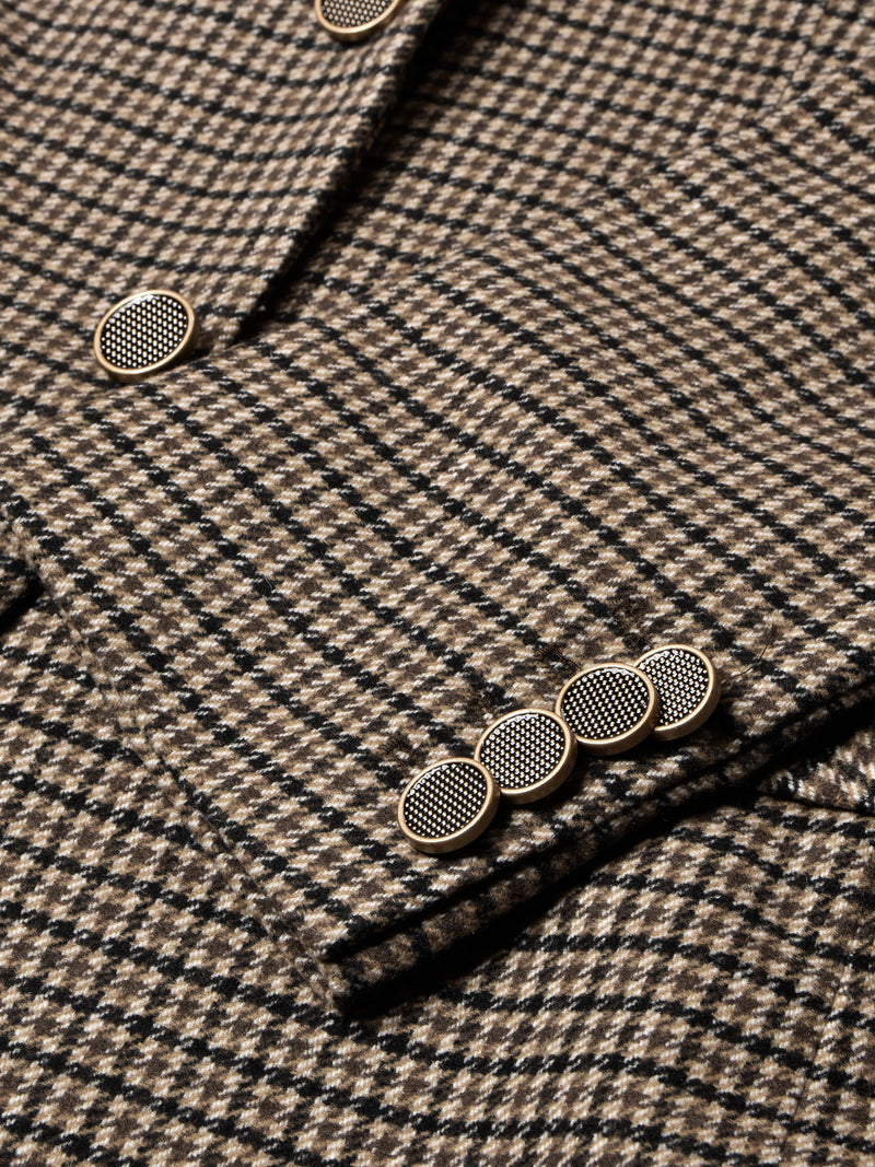 Oxen Premium Slim Fit Checked Blazer For Men-BR14269