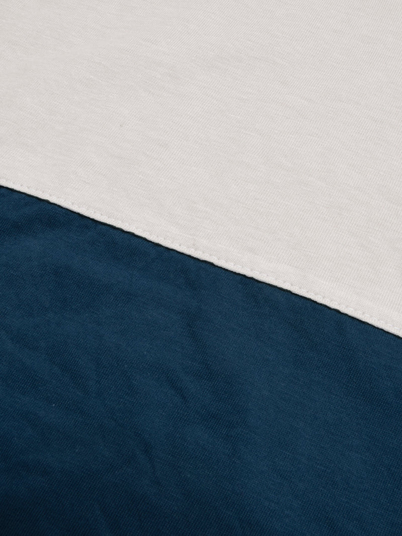 HB Crew Neck Long Sleeve Single Jersey Tee Shirt For Kids-Green with Off White & Blue-RT2417