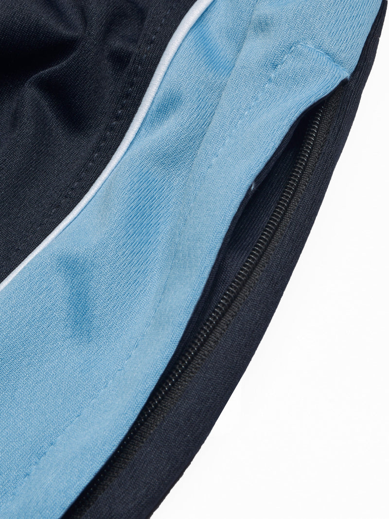 Louis Vicaci Summer Active Wear Tracksuit For Men-Navy with Sky Pannels-RT2428