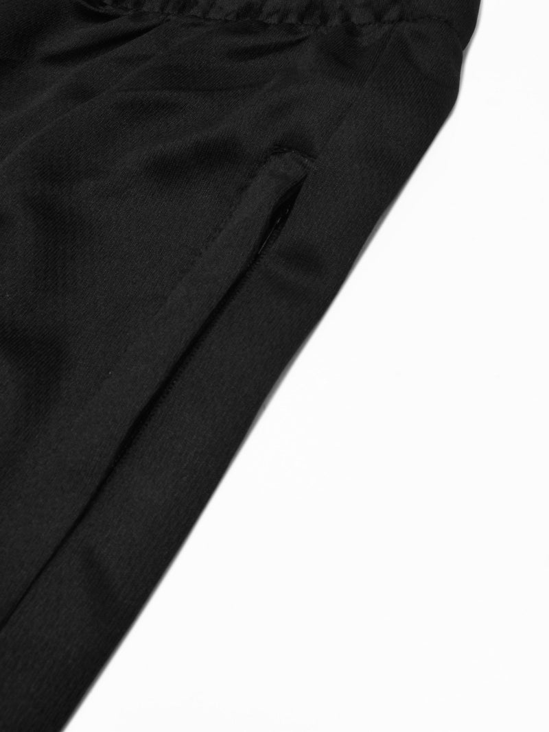 Louis Vicaci Summer Active Wear Tracksuit For Men-Black with white & Red Stripes-RT2492