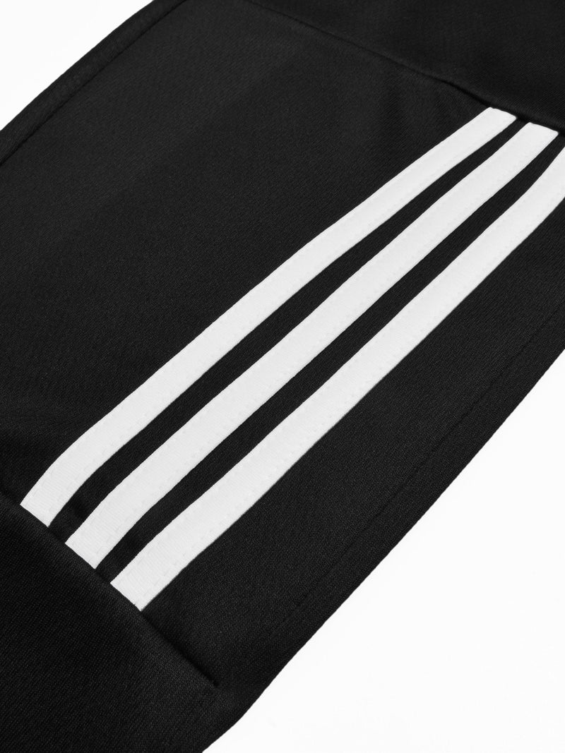 Louis Vicaci Summer Active Wear Tracksuit For Men-Black with white & Red Stripes-RT2492