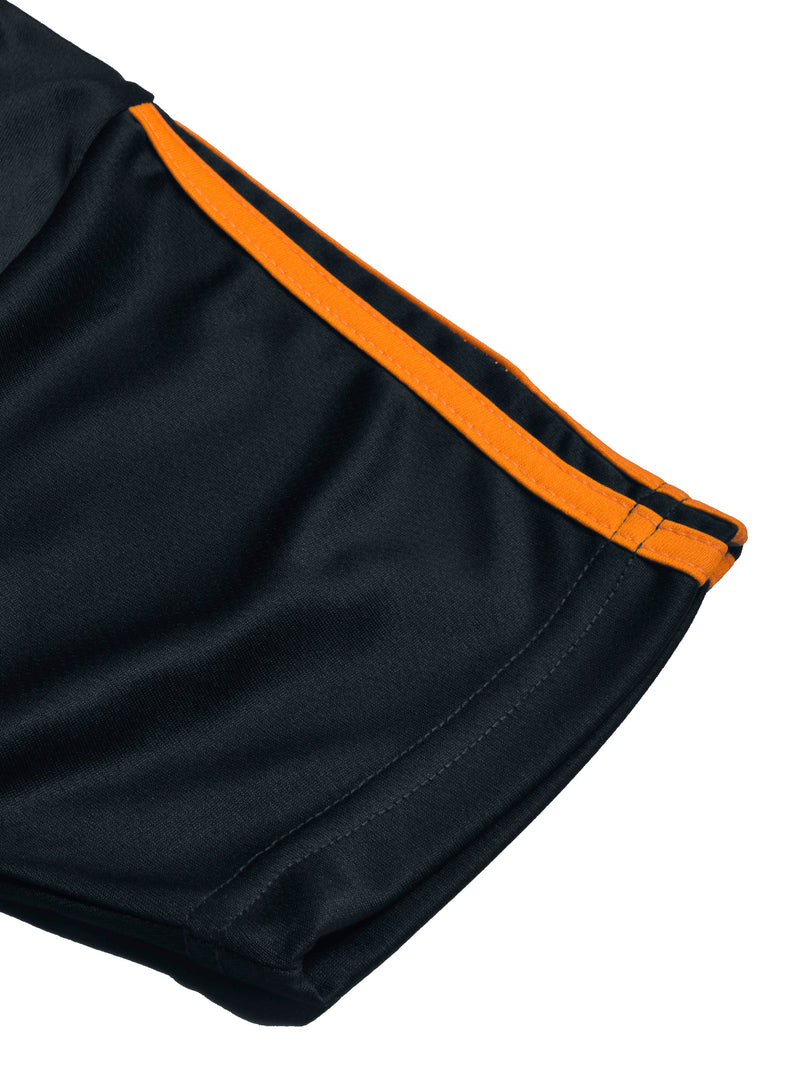 Louis Vicaci Summer Active Wear Tracksuit For Men-Navy with Orange & White Stripes-RT2500