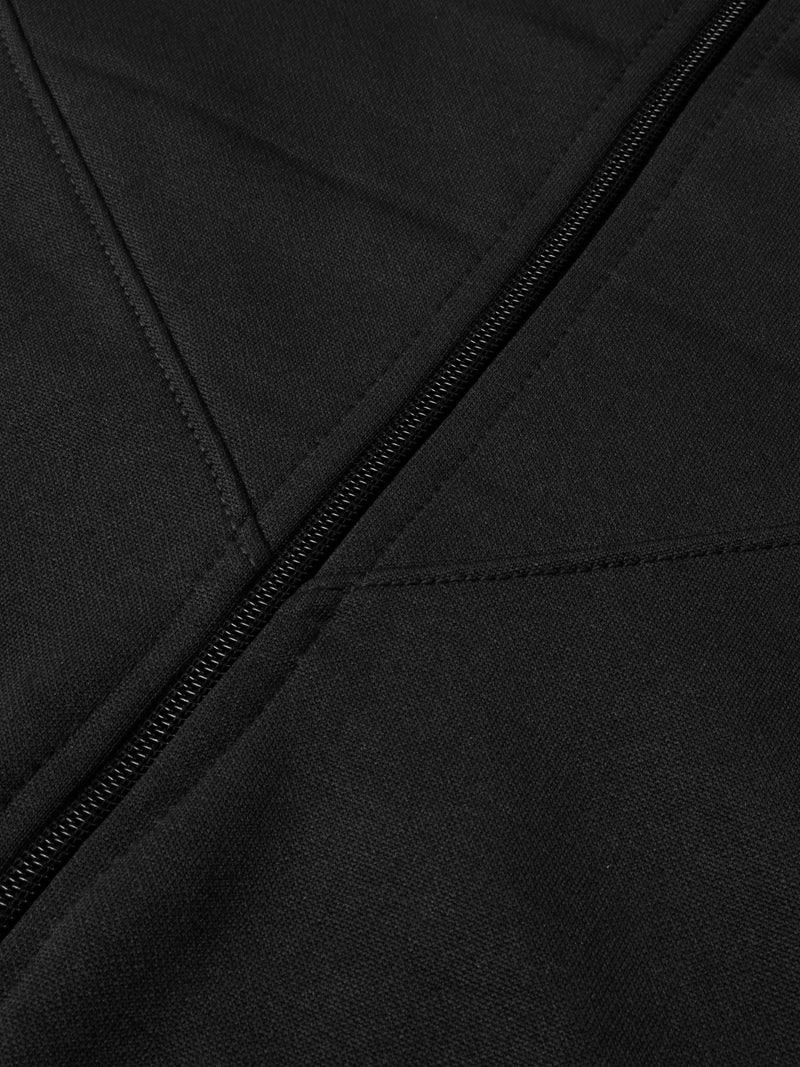 Louis Vicaci Lightning Flash Zipper Hooded Training Tracksuit For Men-Black-RT1159