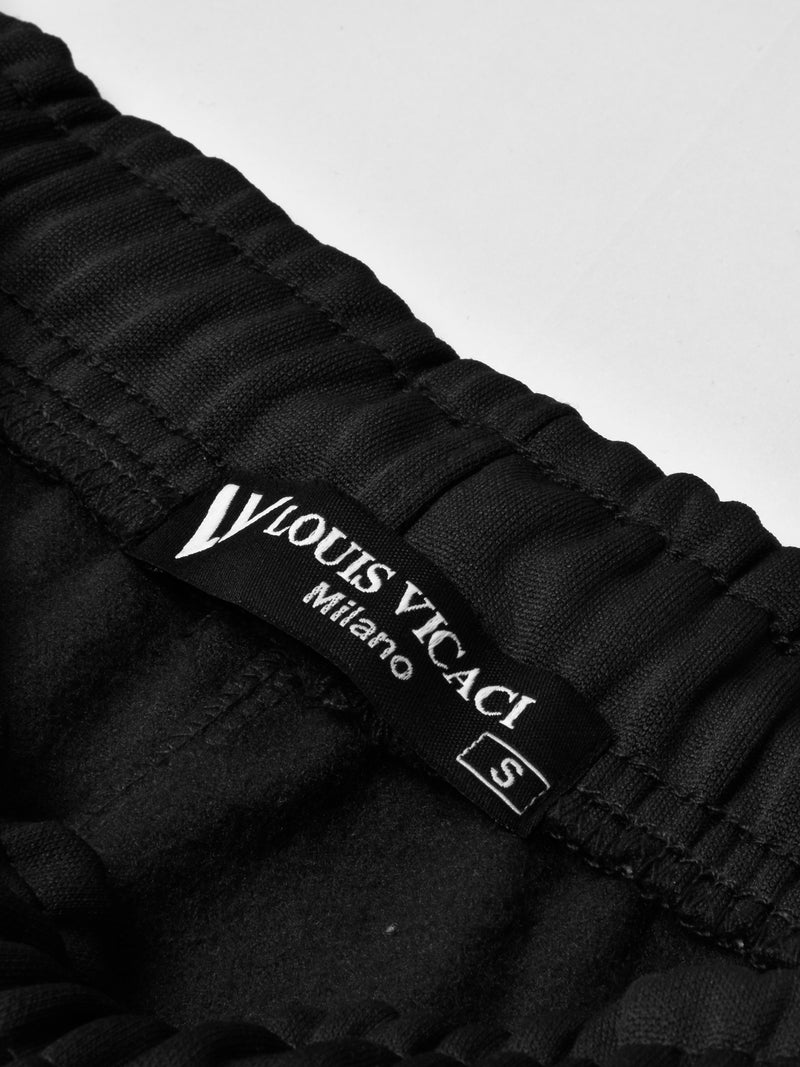 Louis Vicaci Lightning Flash Zipper Hooded Training Tracksuit For Men-Black-RT1159