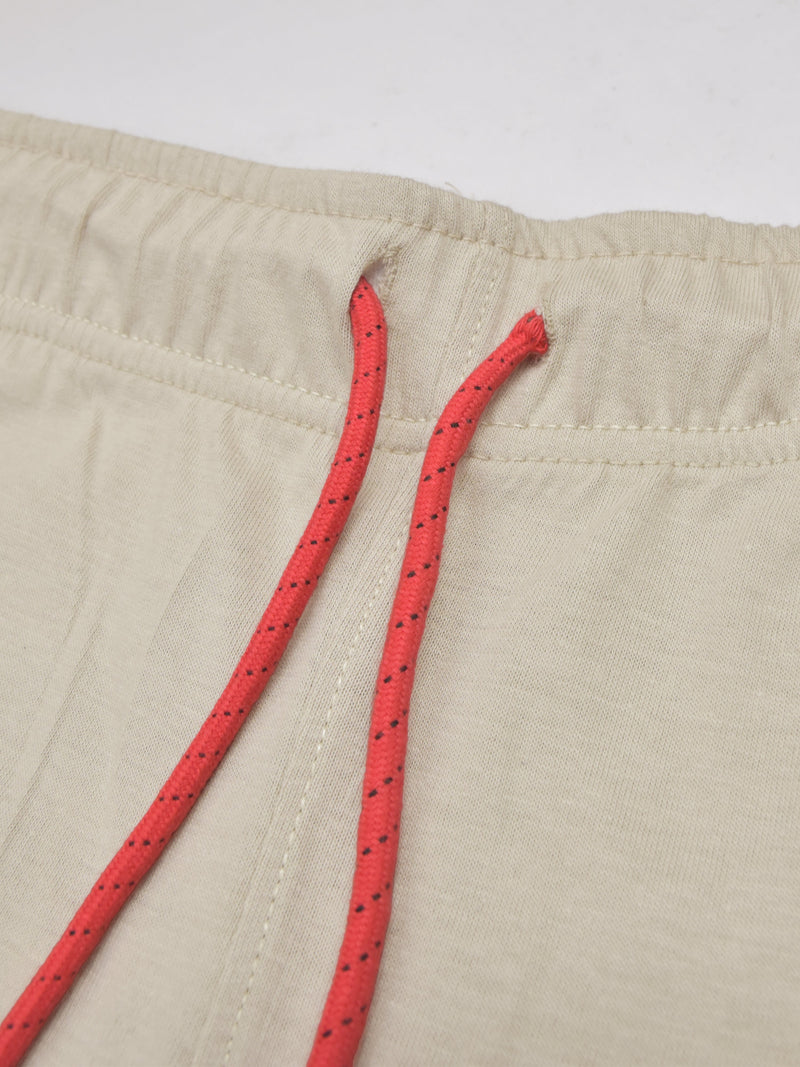 Summer Single Jersey Slim Fit Trouser For Men-Wheat With Red Stripe-RT110