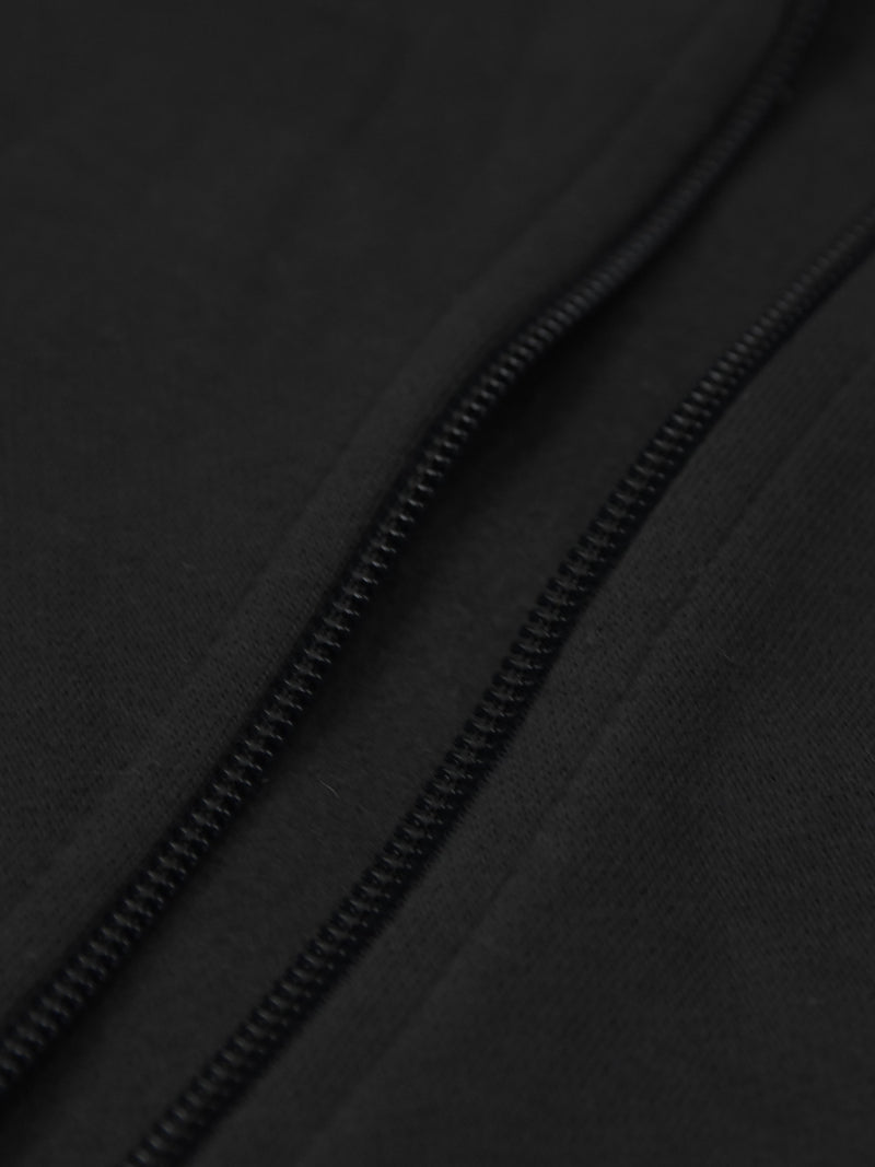 Next Fleece Zipper Hoodie For Men-Light Black-NA13935