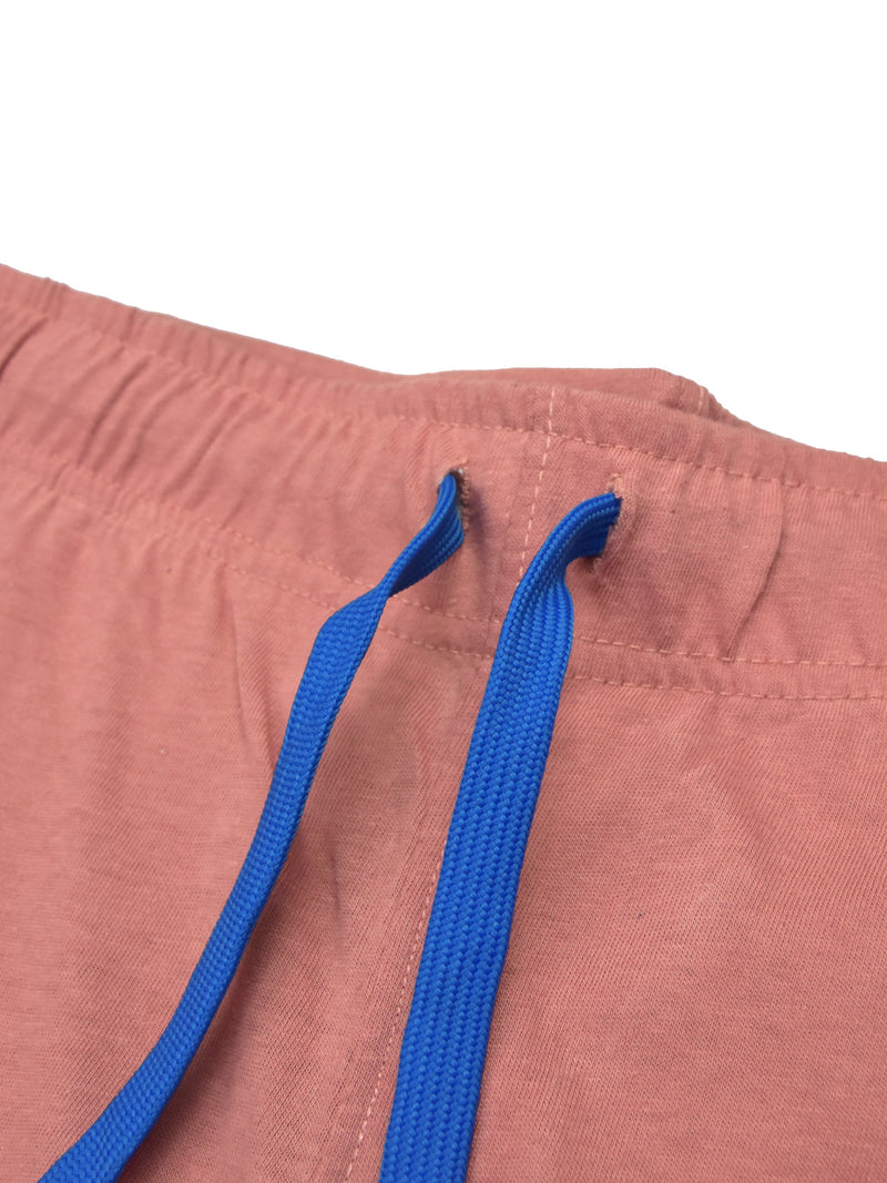 Summer Single Jersey Slim Fit Trouser For Men-Light pink With Blue Stripes-SP6699