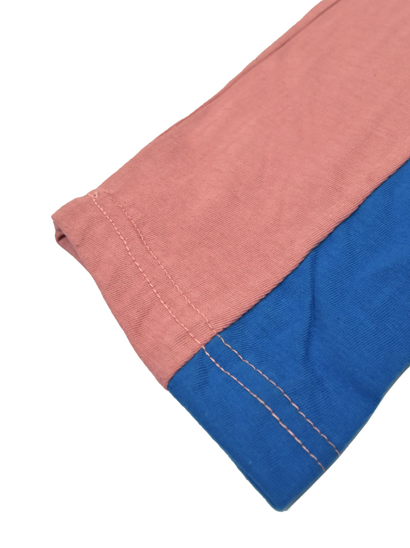 Summer Single Jersey Slim Fit Trouser For Men-Light pink With Blue Stripes-SP6699
