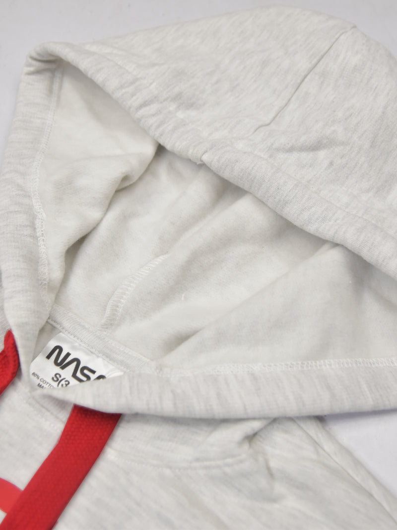 Wound up Fleece Pullover Hoodie For Women-Off White Melange-RT1085