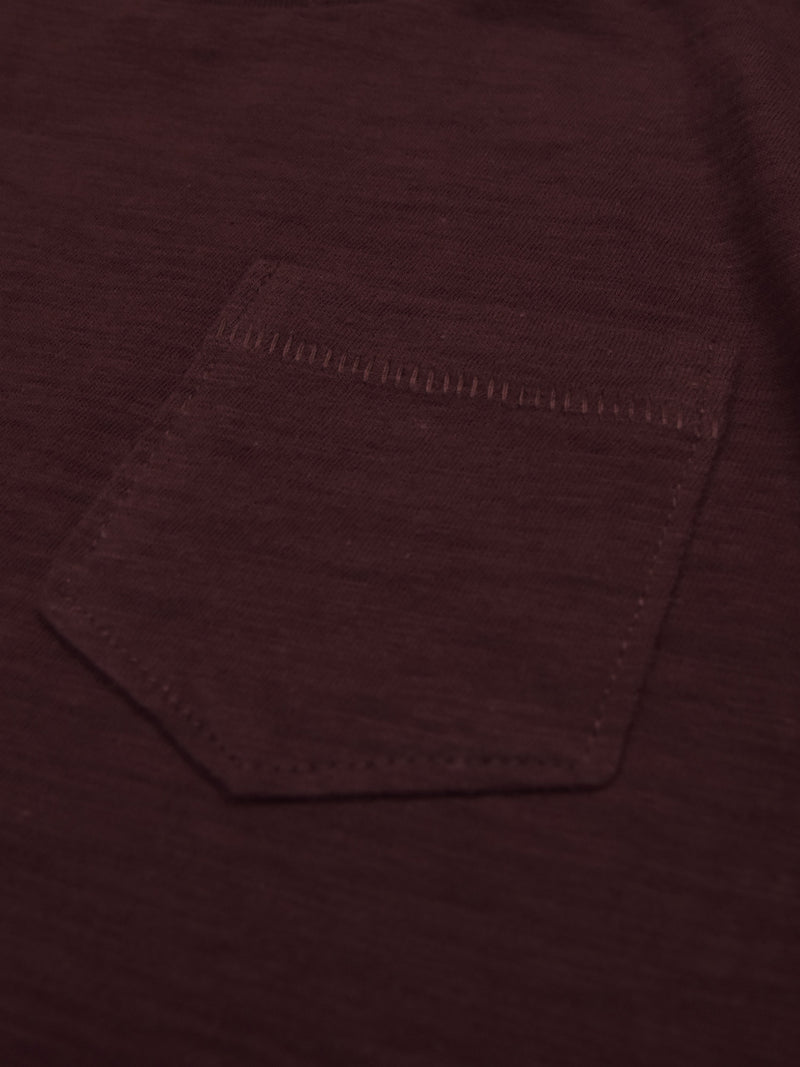 Maxx Crew Neck Long Sleeve Single Jersey Tee Shirt For Kids-Maroon Melange-RT712