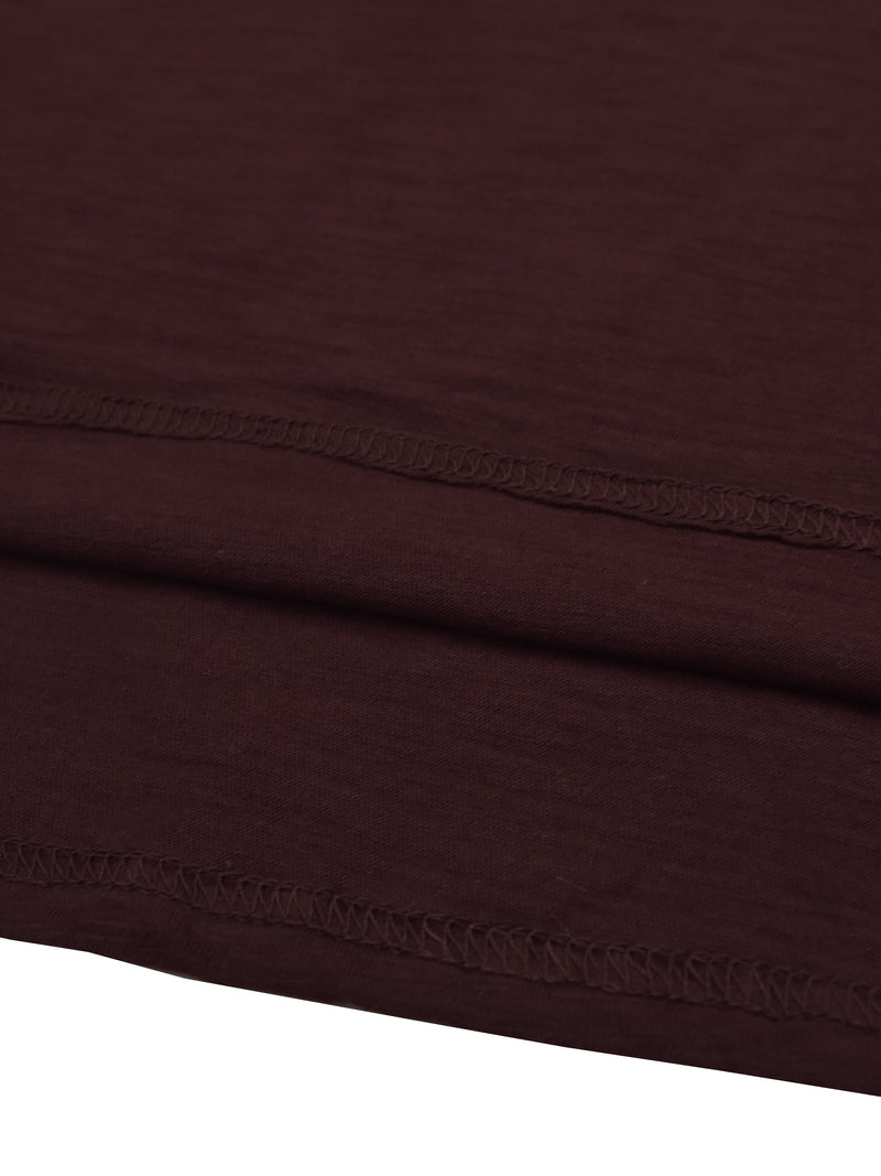 Maxx Crew Neck Long Sleeve Single Jersey Tee Shirt For Kids-Maroon Melange-RT712