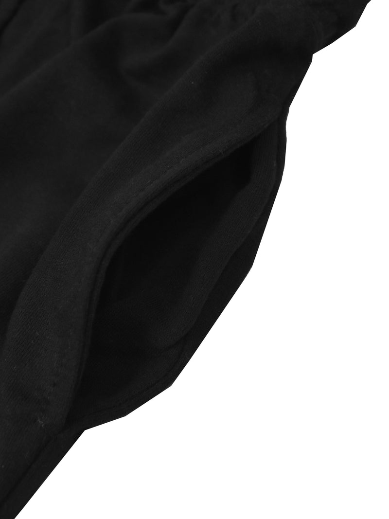 Uncle Sam Slim Fit Terry Fleece Jogger Trouser For Men-Black-BR14741