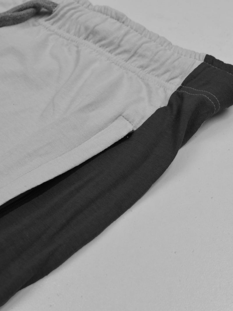 Summer Single Jersey Slim Fit Trouser For Men-Light Ice With Dark Grey Stripe-NA14246