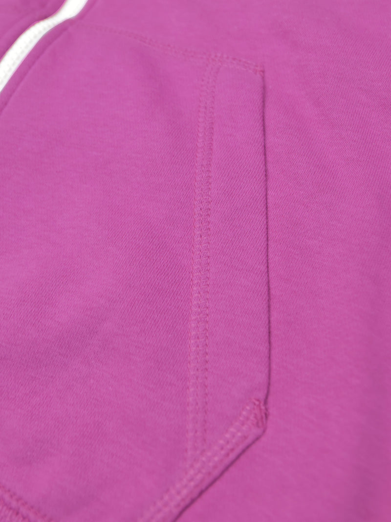 NK Fleece Zipper Hoodie For Men-Magenta-SP6224