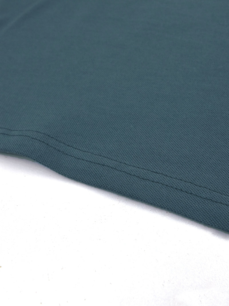 Summer Polo Shirt For Men-Slate Blue with Black-RT2362