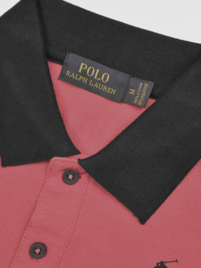 Summer Polo Shirt For Men-Dark Pink-AN3961