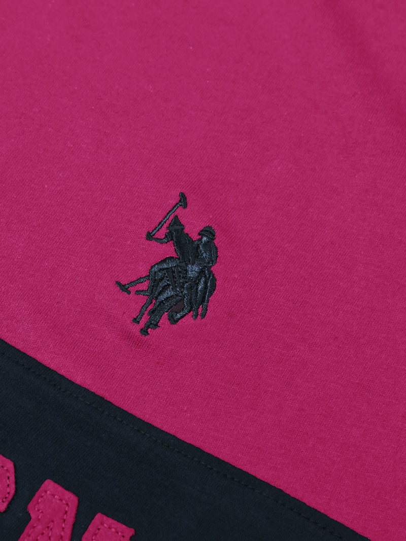 U.S.P.A Polo Shirt For Men-Magenta & Navy-RT49