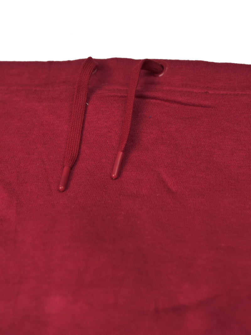 NK Fleece Cowl Neck Sleeveless Hoodie For Men-Maroon-RT2135