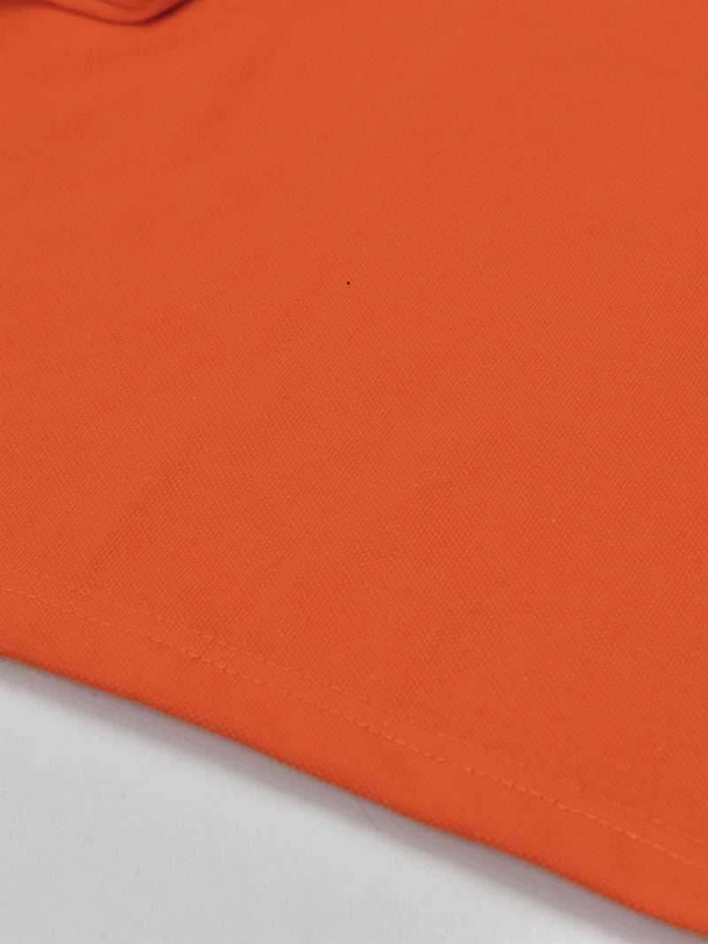 Summer Polo Shirt For Men-Orange & Dark Navy-RT2365