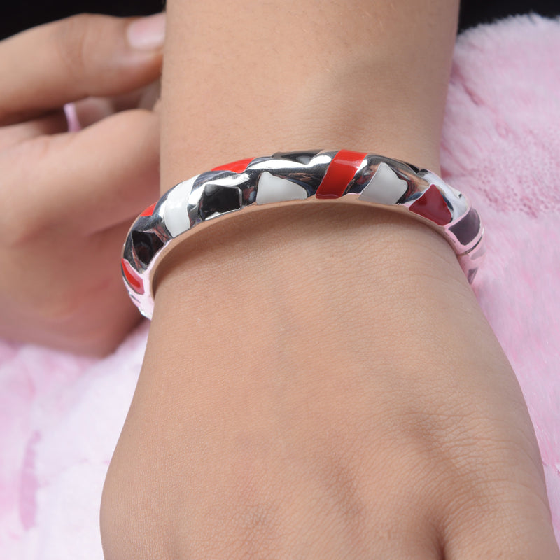 Ladies Full Stylish Mettel Multi Color Hand Bracelets-SP2539