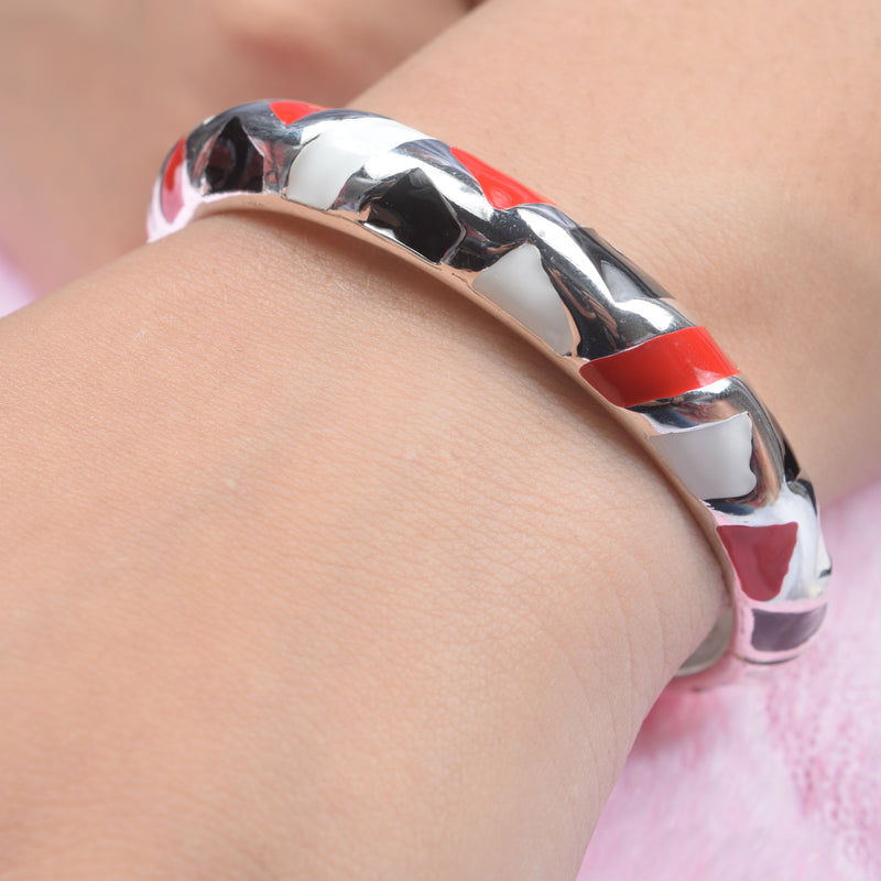 Ladies Full Stylish Mettel Multi Color Hand Bracelets-SP2539
