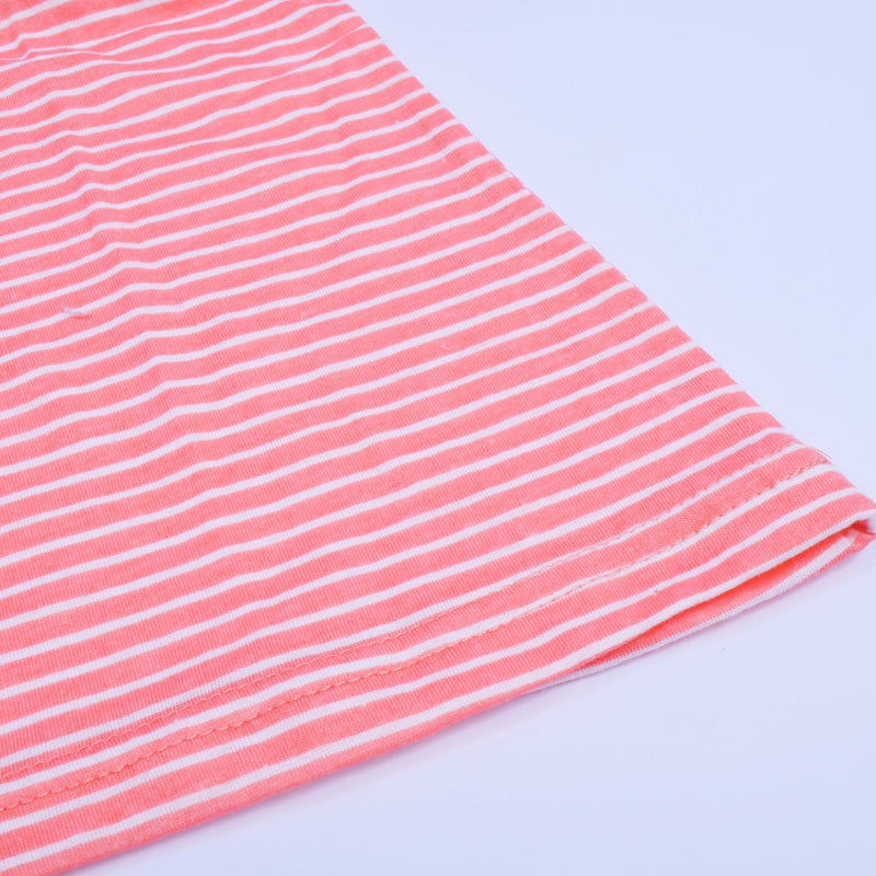 U.S Polo Sleeve Less Sleeping Suit For Women-Pink Striper-RT603