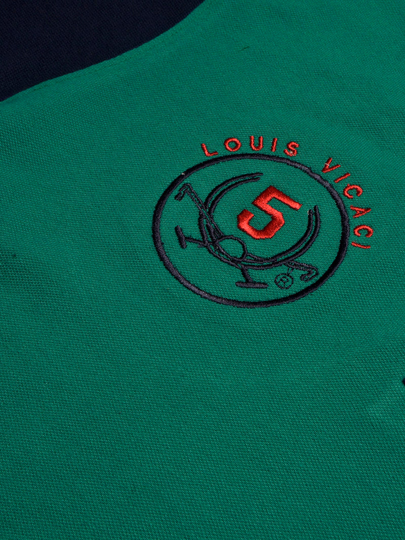 Summer Polo Shirt For Men-Dark Cyan Green Melange & Dark Navy-RT2368