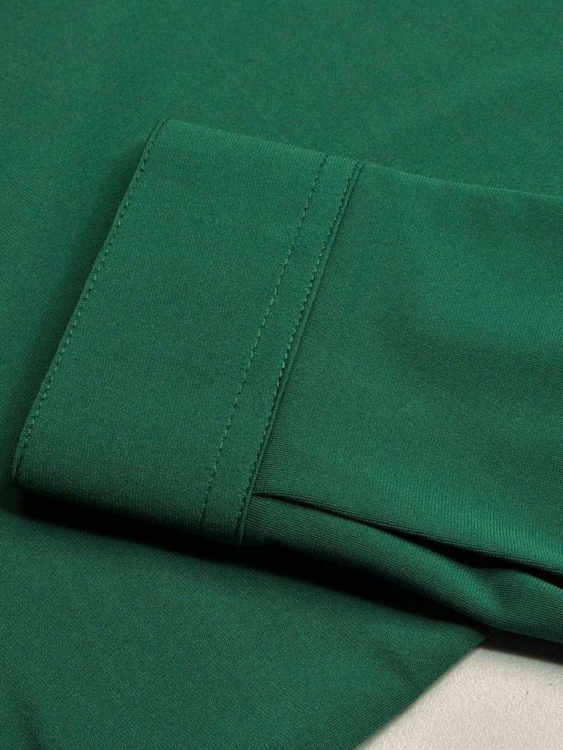 Louis Vicaci Super Stretchy Slim Fit Long Sleeve Summer Formal Casual Shirt For Men-Green-BE1070/BR13306