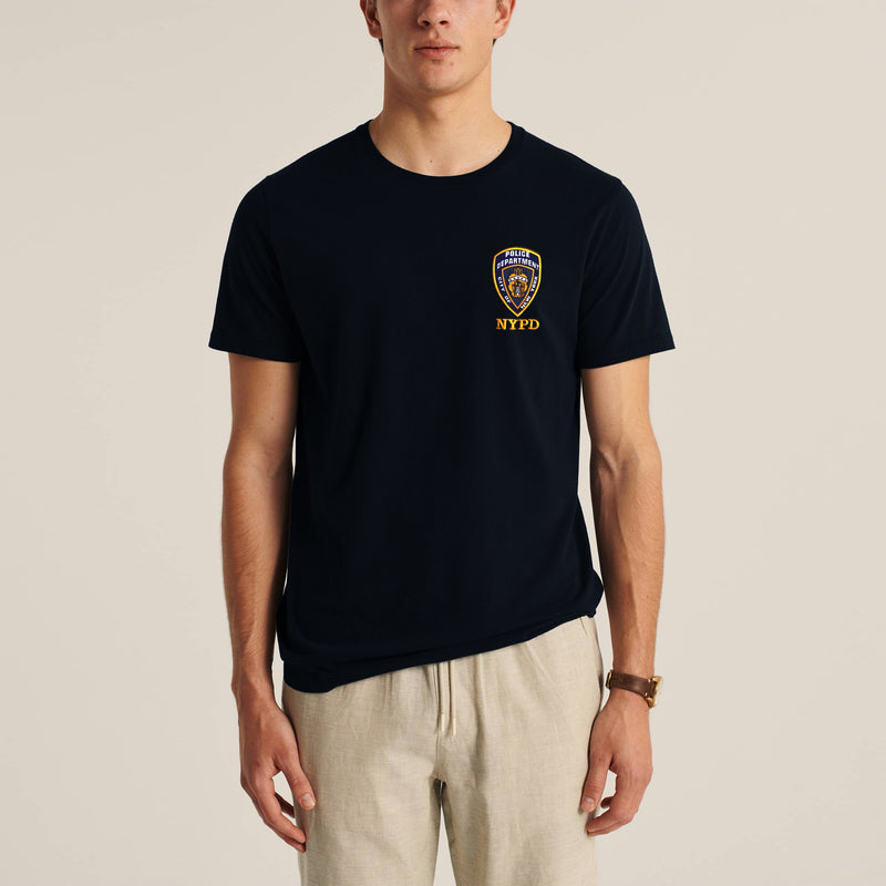Half Sleeve Crew Neck Tee Shirt For Men-Dark Navy-NA10969