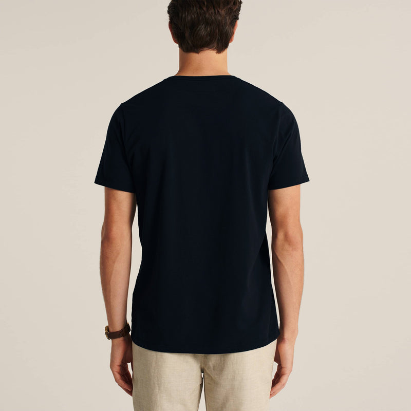Half Sleeve Crew Neck Tee Shirt For Men-Dark Navy-NA10969