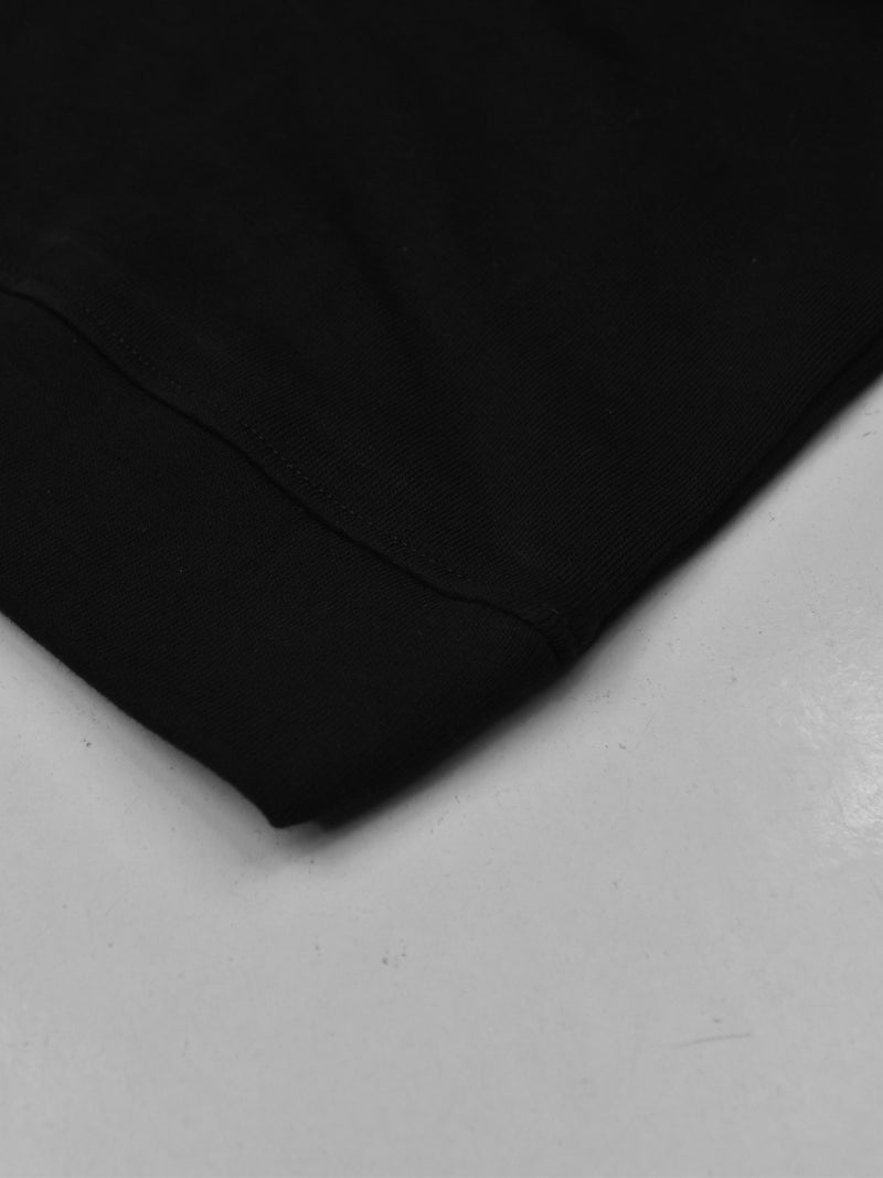 P&B Crew Neck Terry Fleece Sweatshirt For Men-Black-RT2132