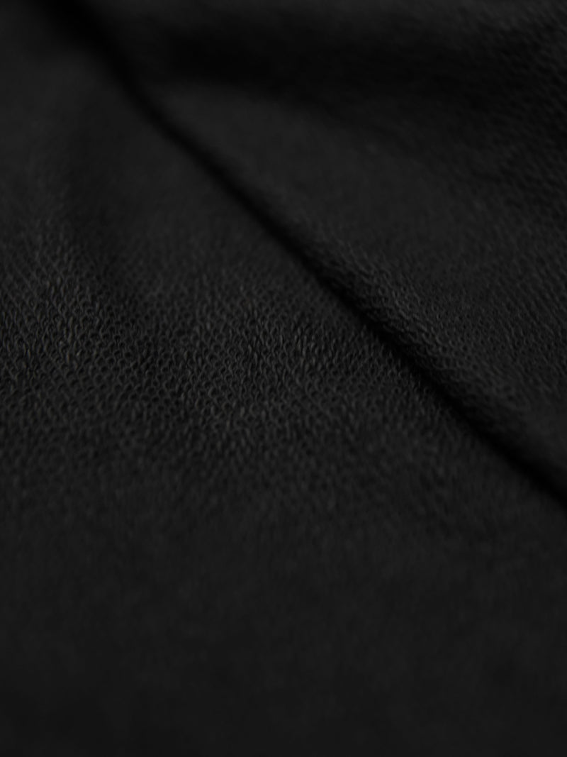 P&B Crew Neck Terry Fleece Sweatshirt For Men-Black-RT2132