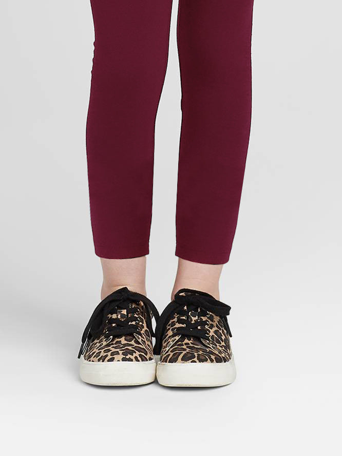 T.2 Stylish Tights Leggings For Girls-Light Maroon-RT369