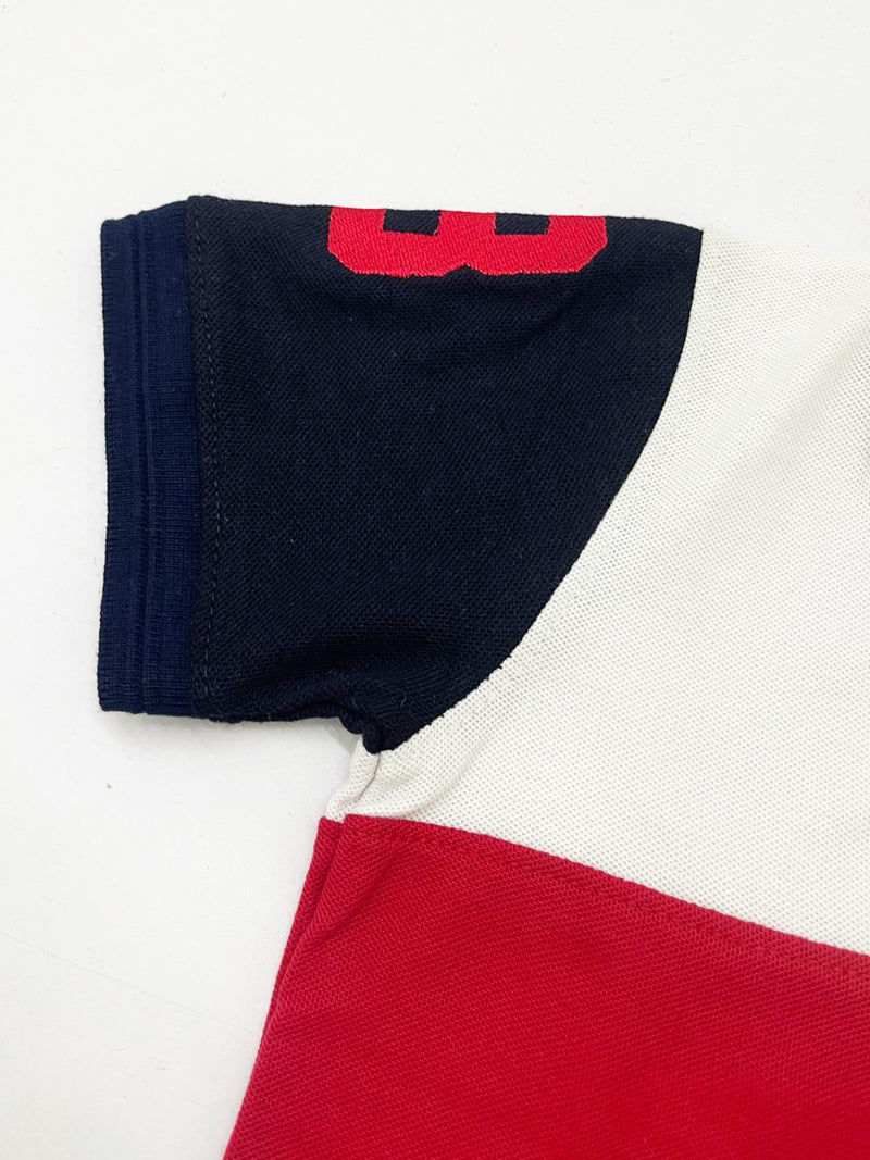 USPA Half Sleeve P.Q Polo Shirt For Kids-White & Red-RT1960