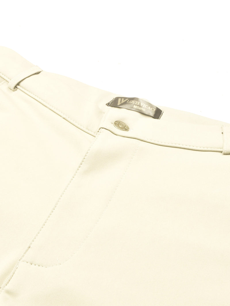 Louis Vicaci Super Stretchy Slim Fit Interlock Pent For Men-Skin-BR411