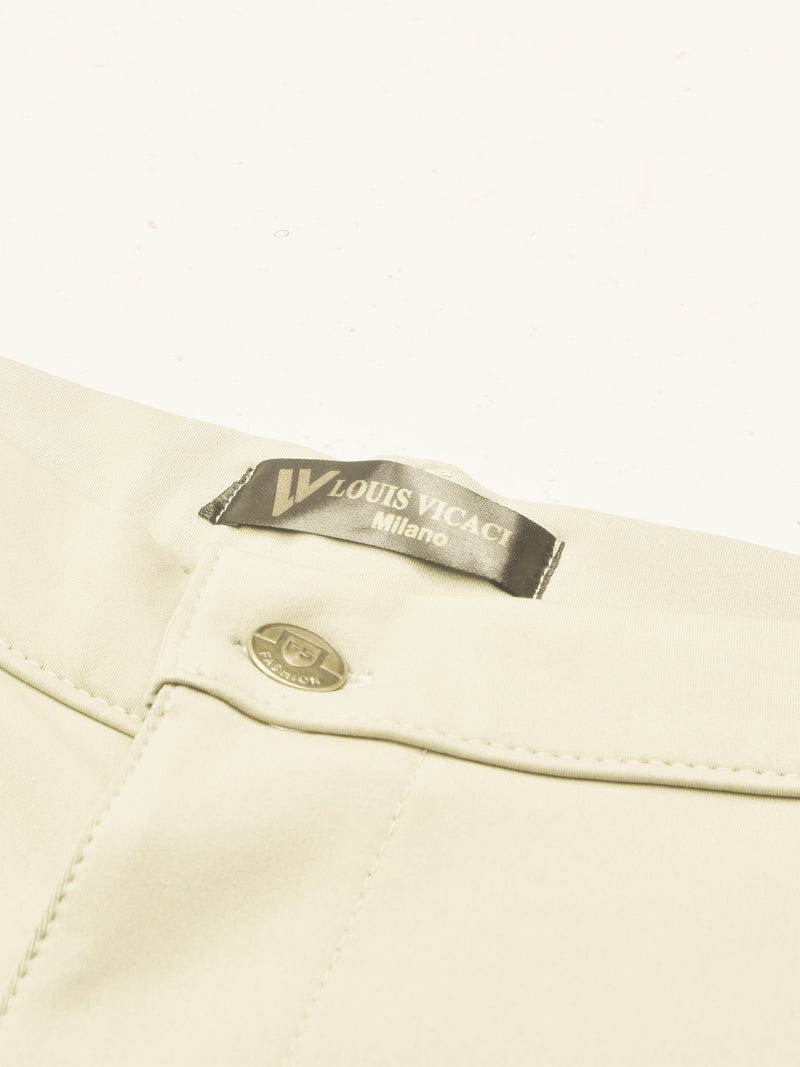 Louis Vicaci Super Stretchy Slim Fit Interlock Pent For Men-Skin-BR411