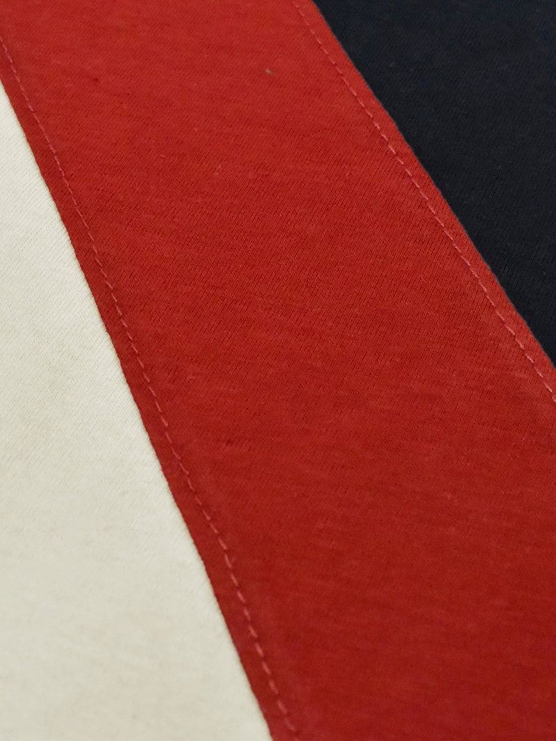Champion Single Jersey Polo Shirt For Kids-Skin with Red & Navy Panels-BE14600